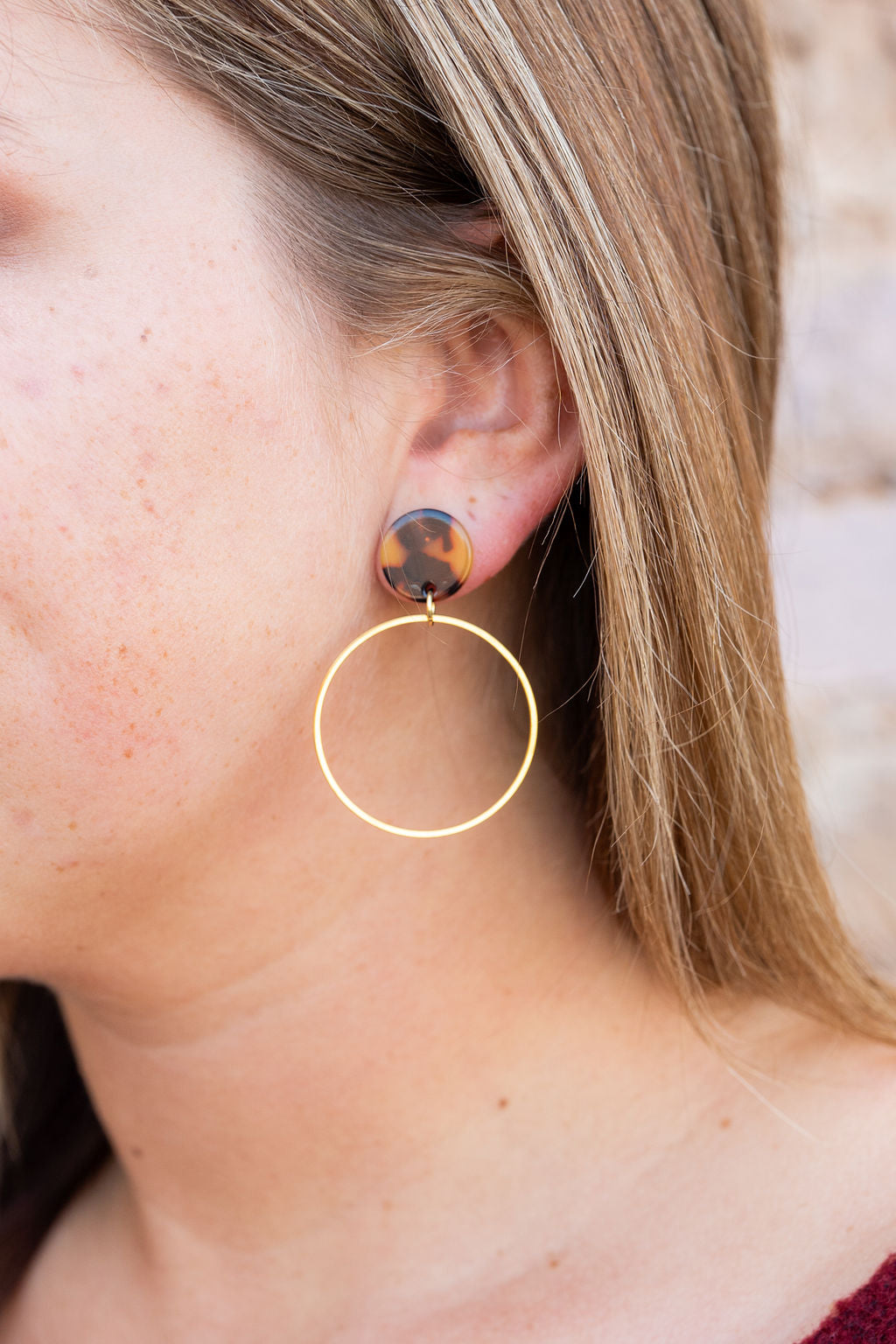 Amelia Earrings - Tortoise