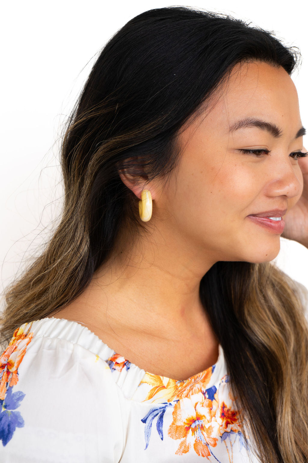 Chloe Hoops - Yellow