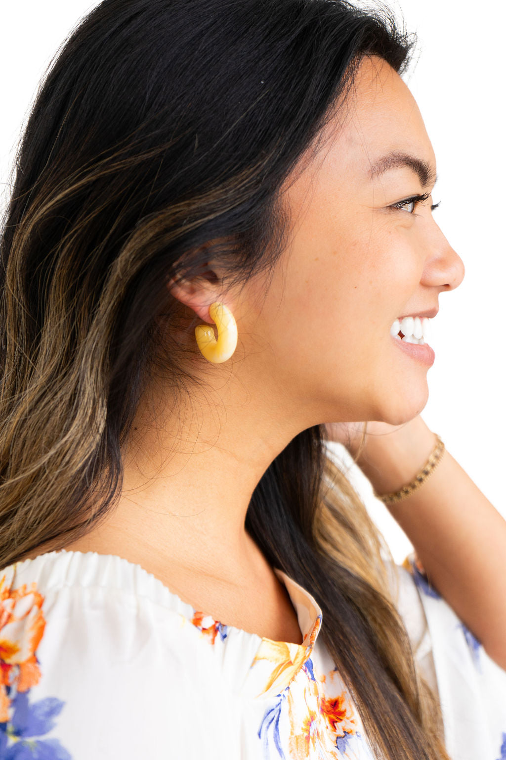 Chloe Hoops - Yellow