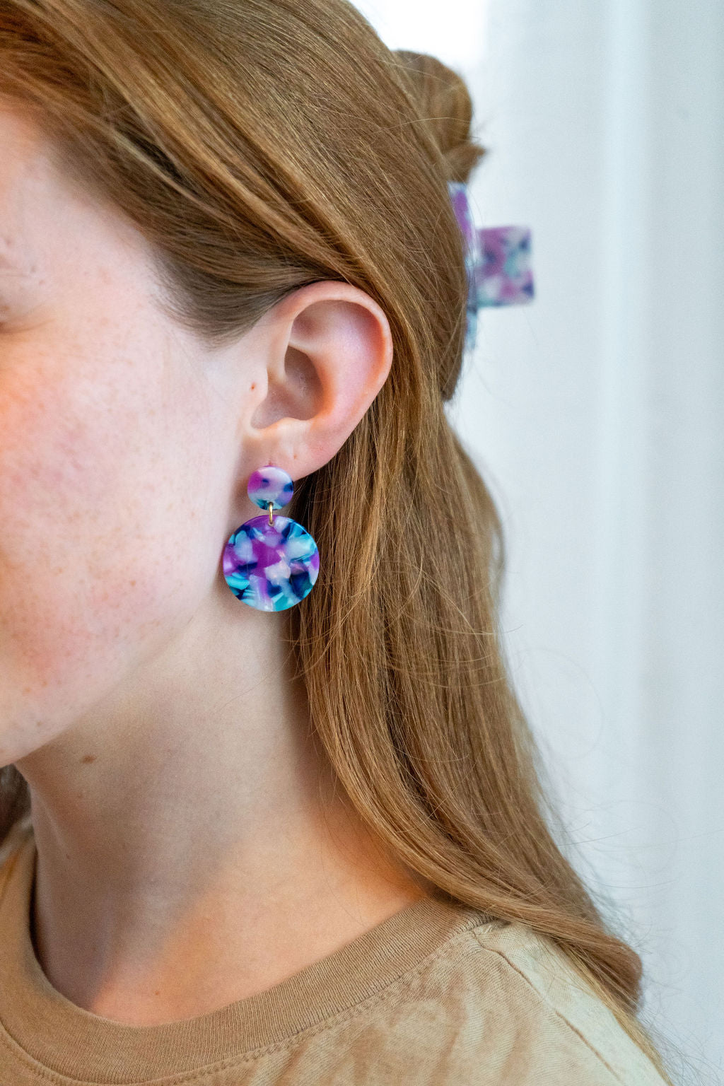 Addy Earrings - Purple Party