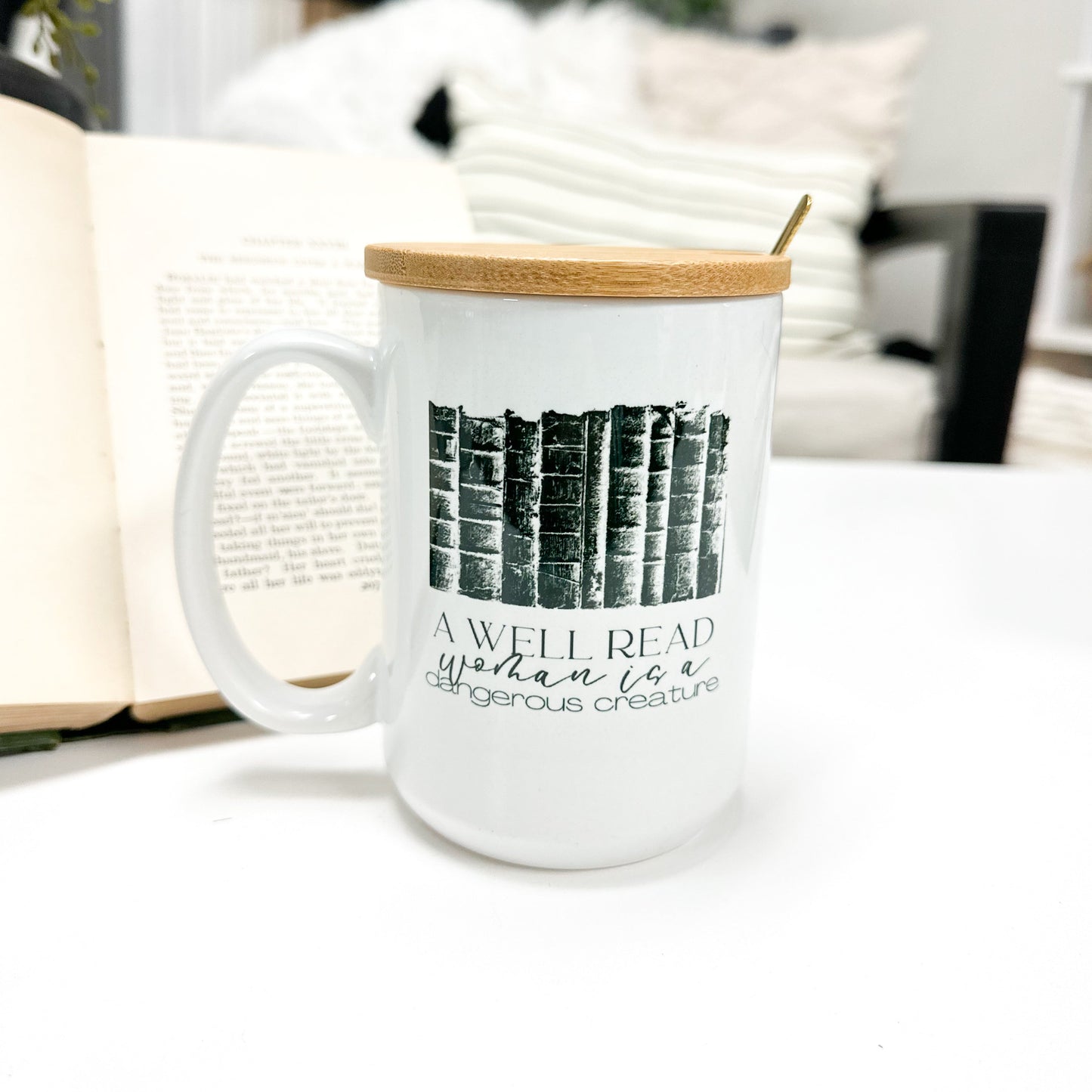 A Well Read Woman, Coffee Mug, Book Related Gift