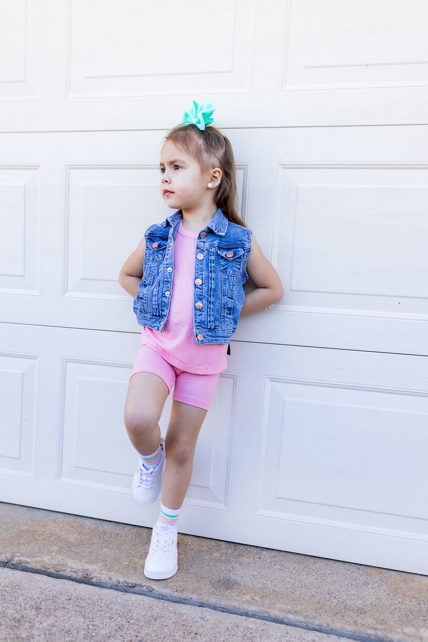 Ribbed Bamboo Tank Set - Pink