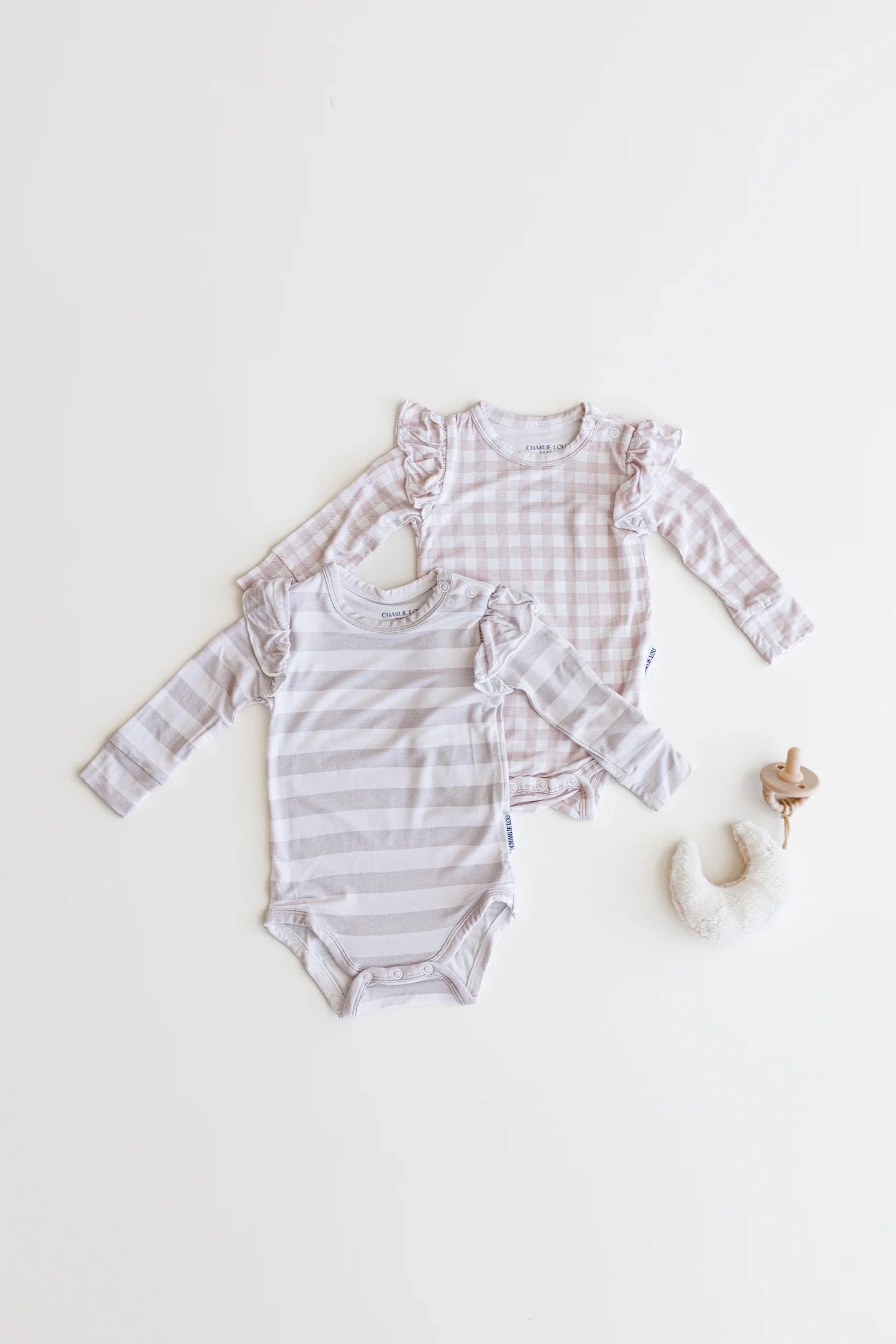 Gingham Bamboo Ruffle Bodysuit