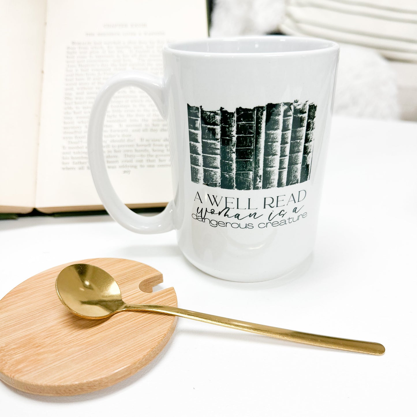 A Well Read Woman, Coffee Mug, Book Related Gift