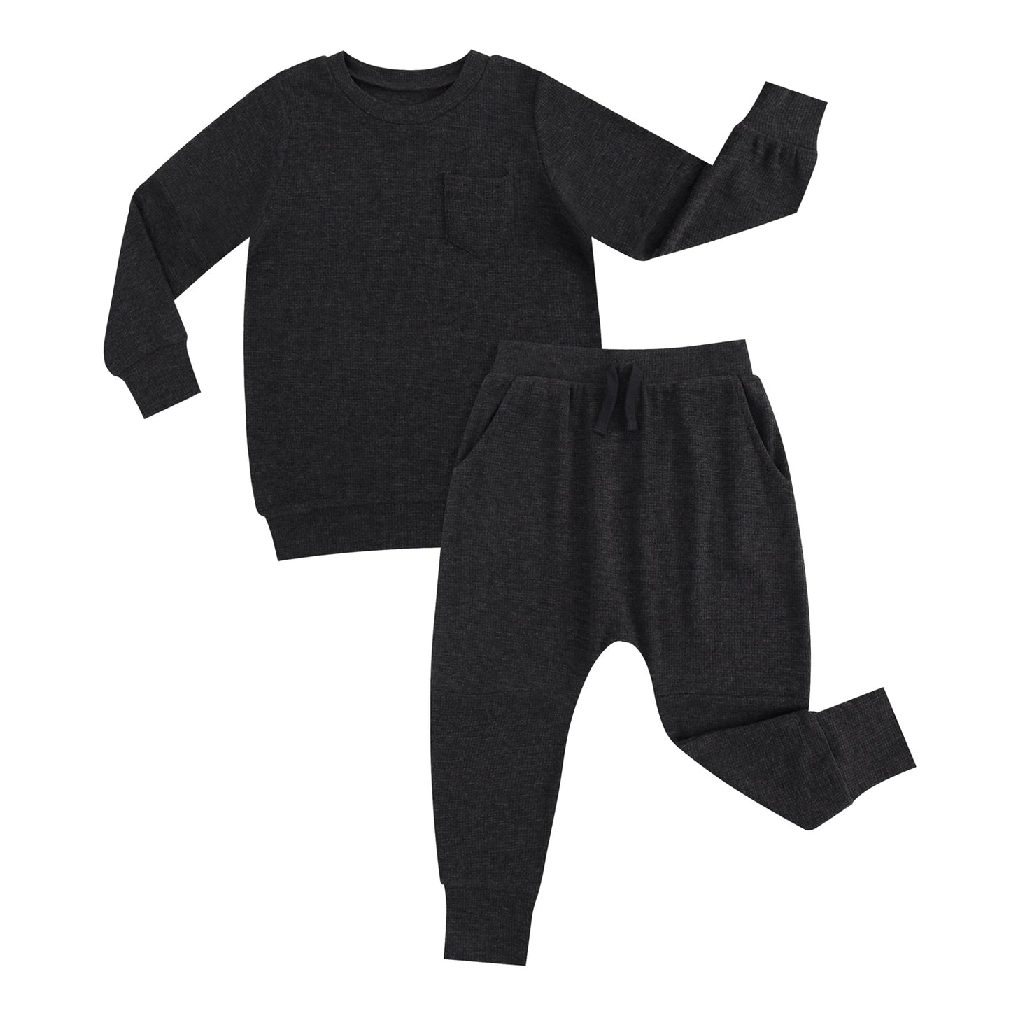 Bamboo Waffle Kids' Jogger Set-Line Dry Only