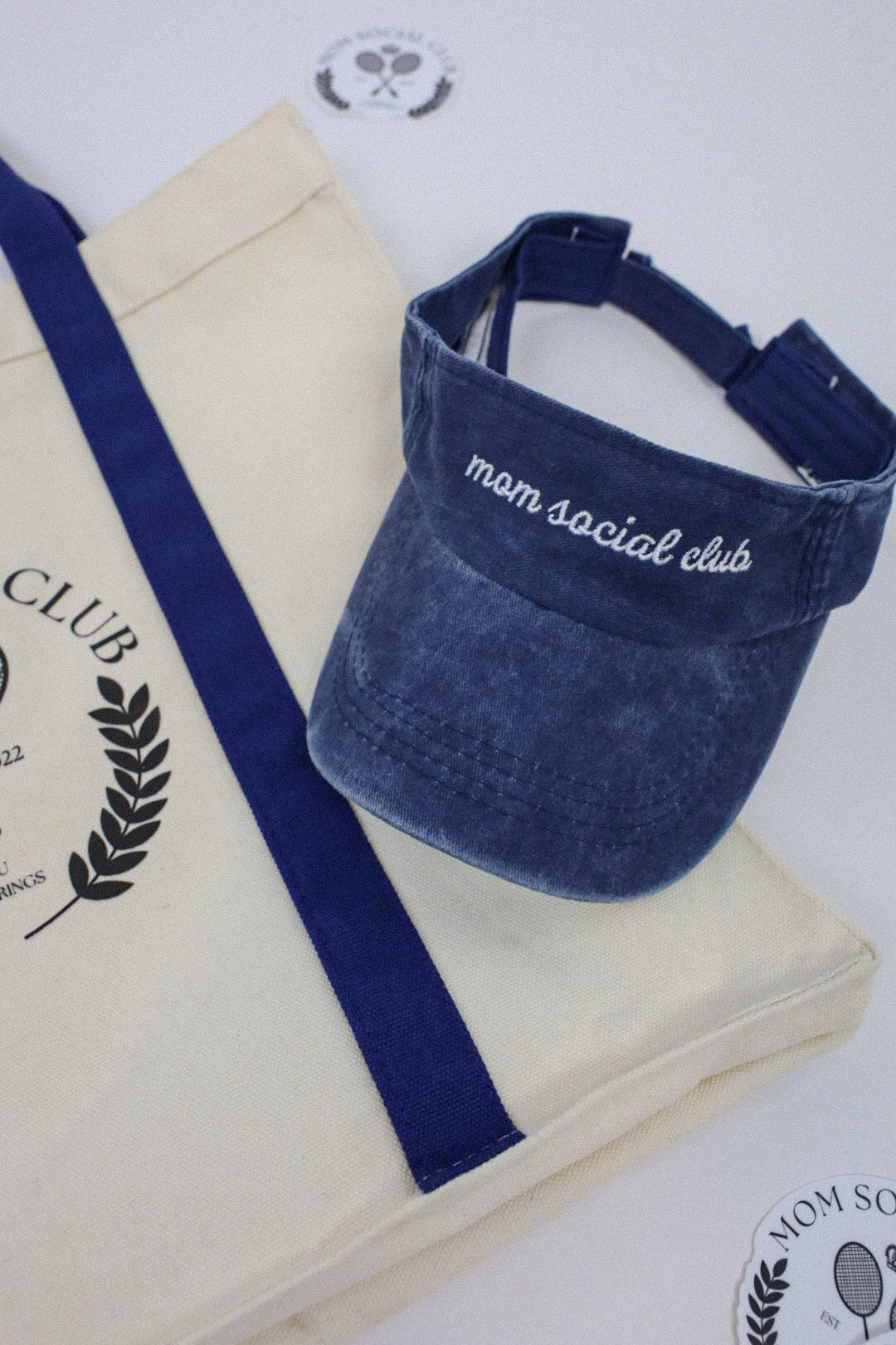 Mom Social Club Visor | Vintage Blue