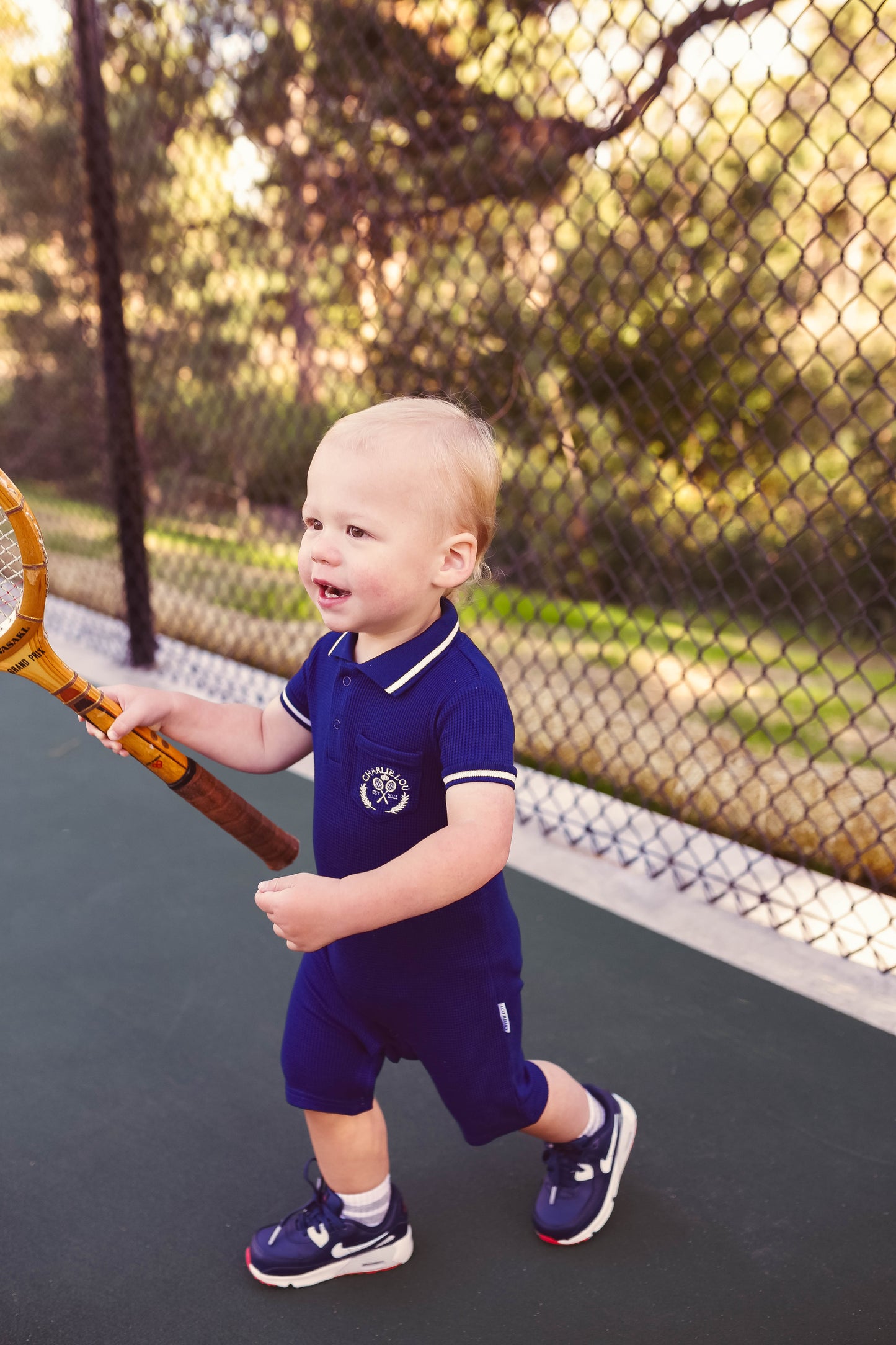 Waffle Bamboo Polo Romper