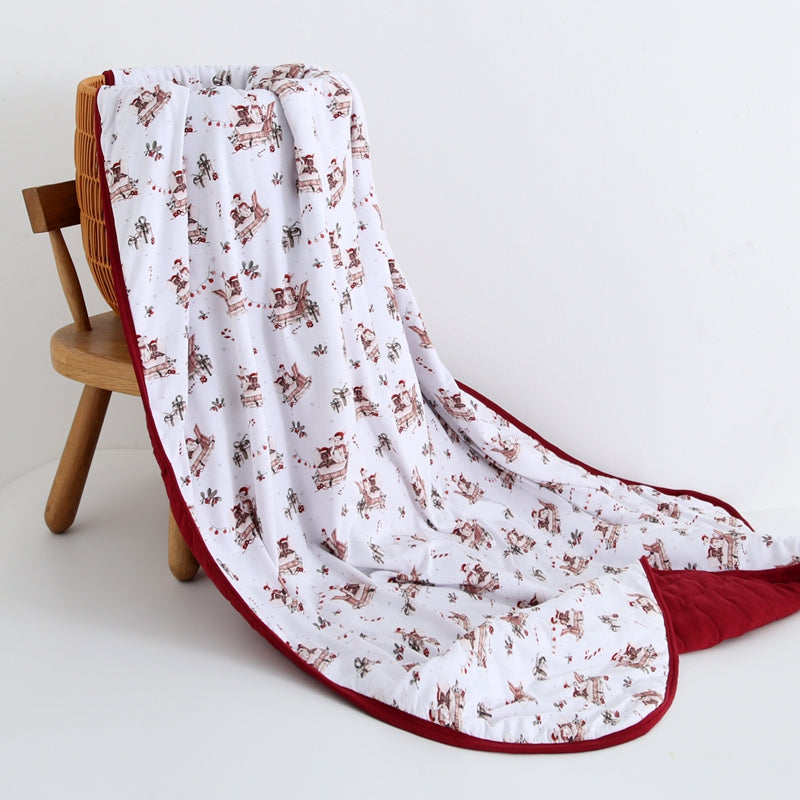 Jingle Bell Hop (Rabbit) Adult Quilted Blanket