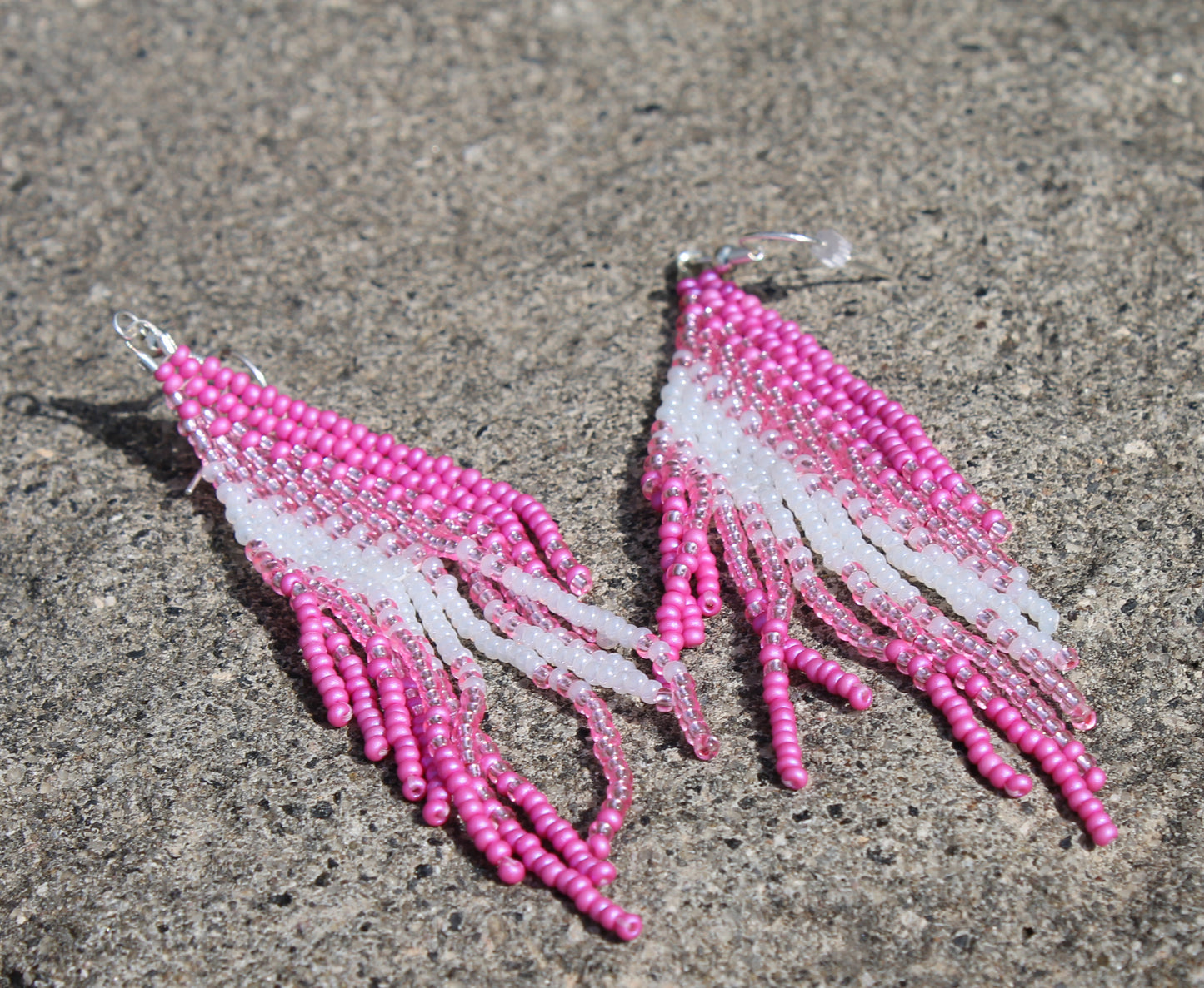 Pink Cascade Earrings