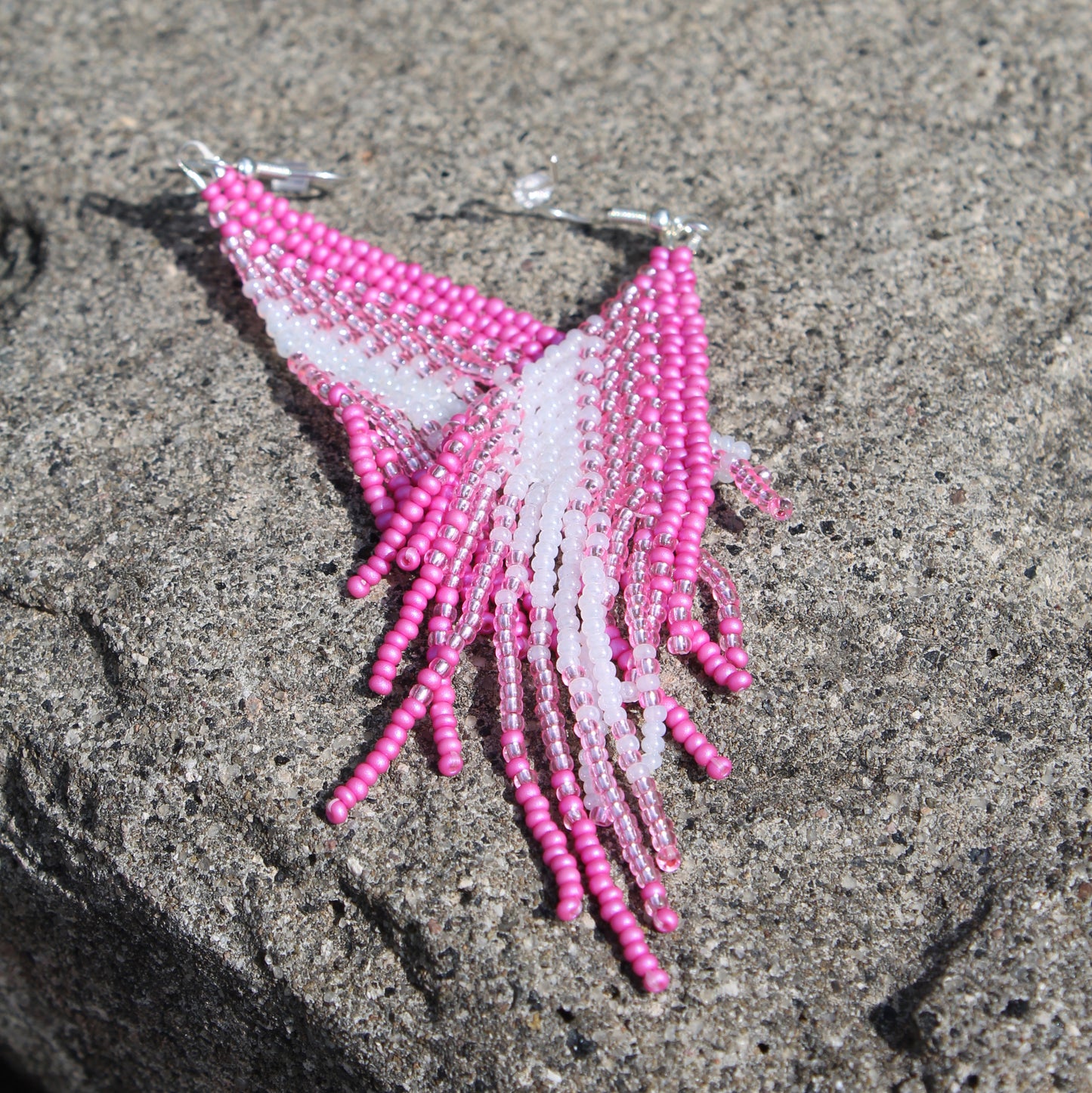 Pink Cascade Earrings