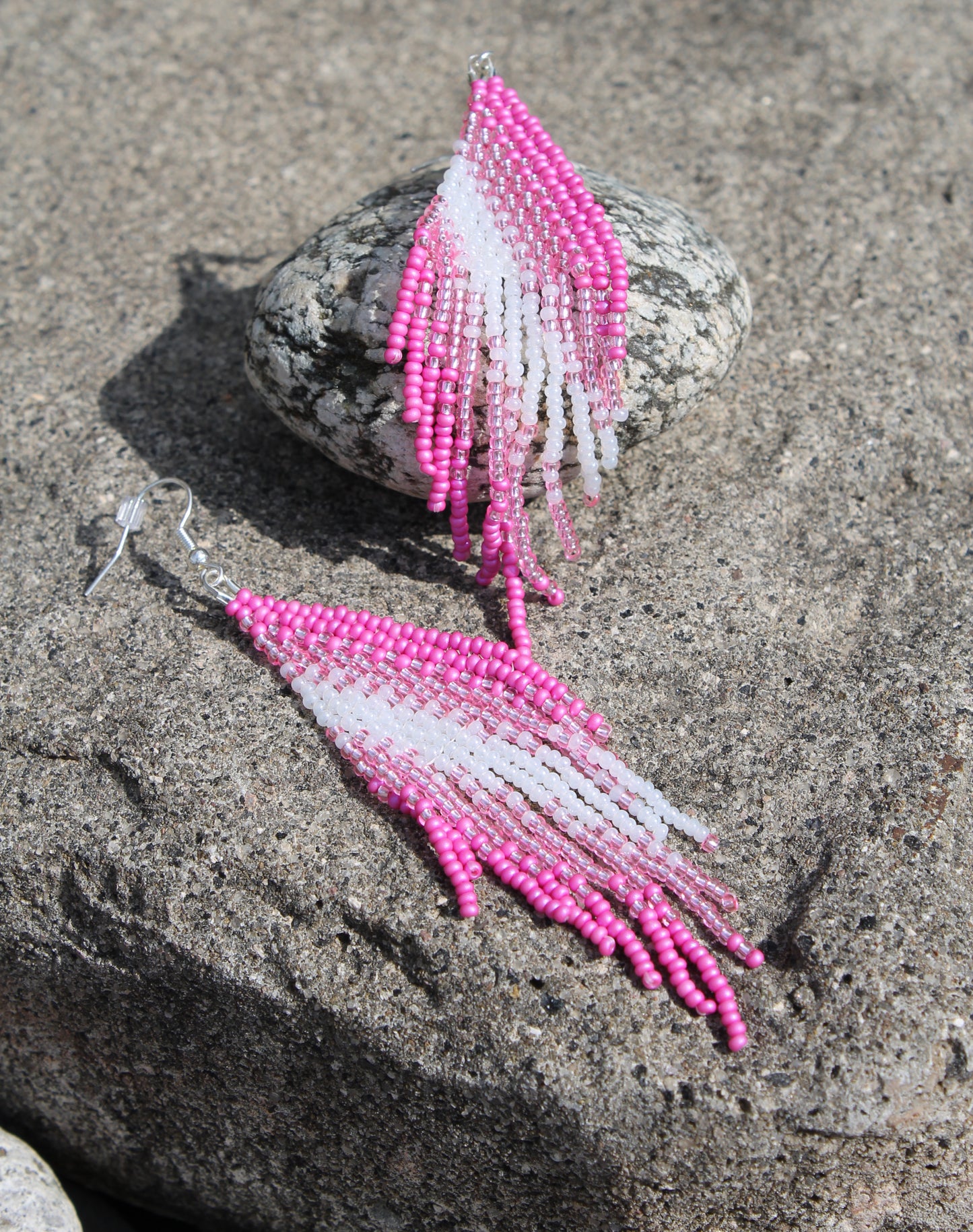 Pink Cascade Earrings