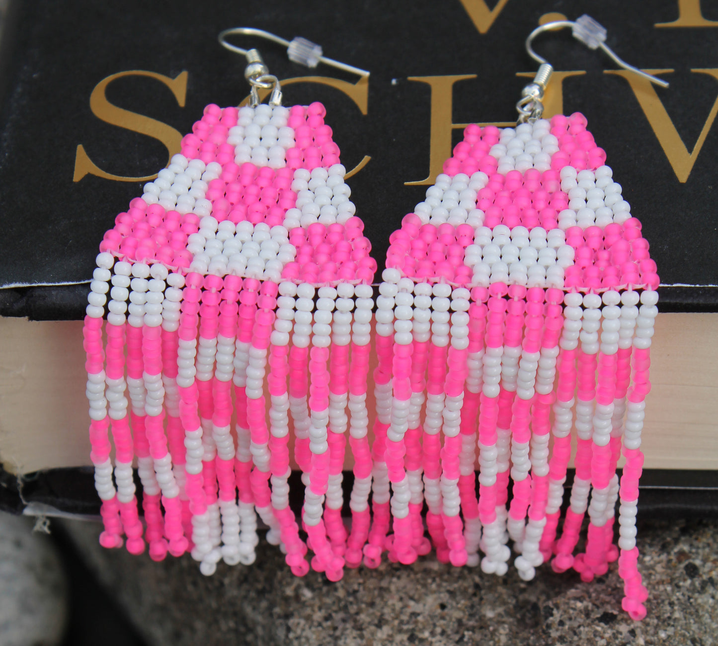 Checkered Vibes Fringe Earrings