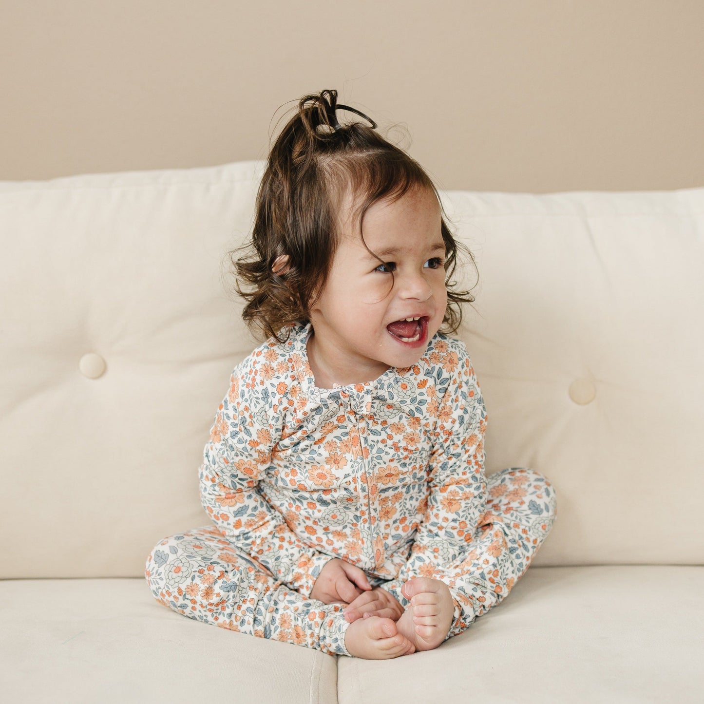 Darling Ditsy Bamboo Zippy Romper