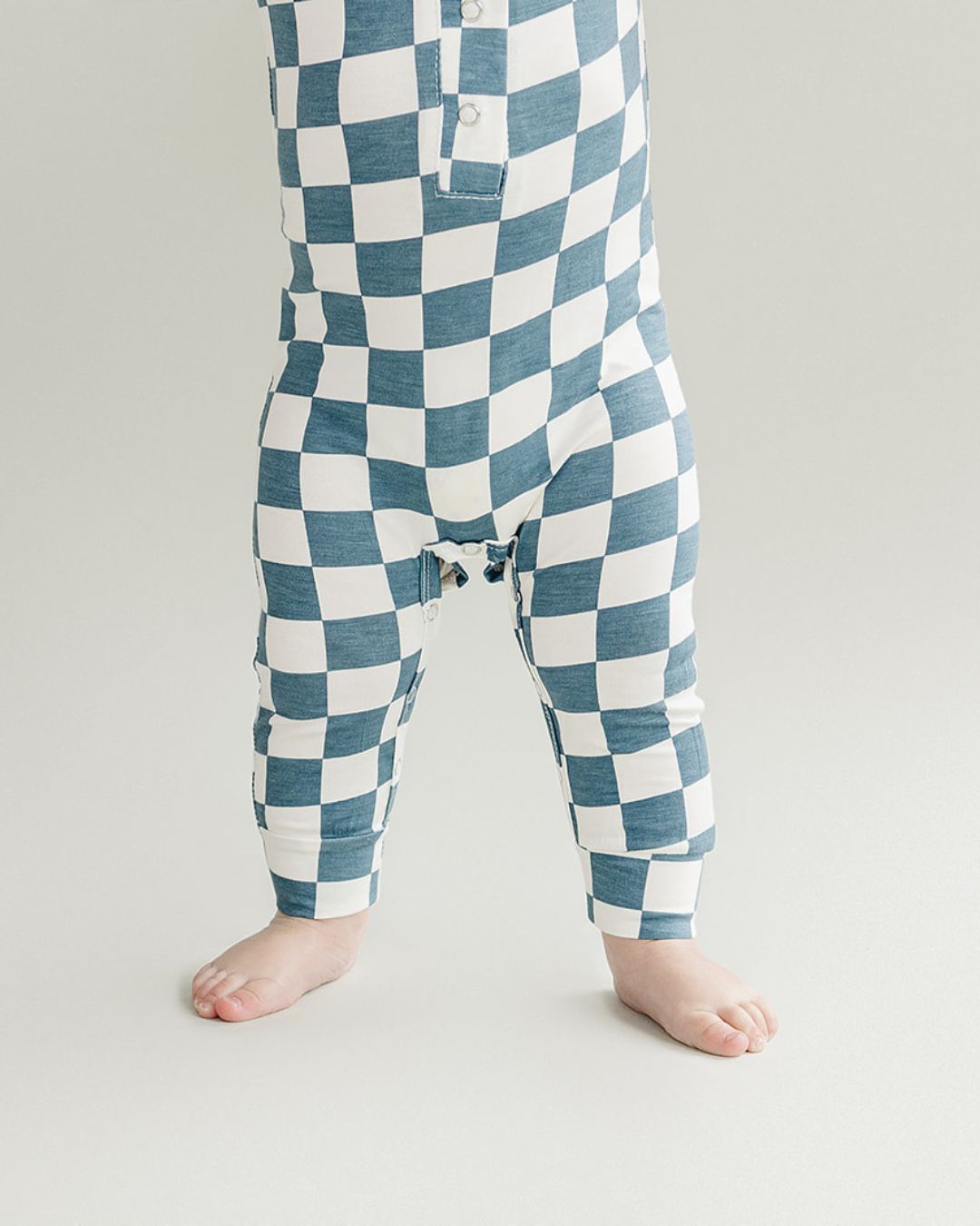 Bamboo Checkered Jumpsuit | Blue