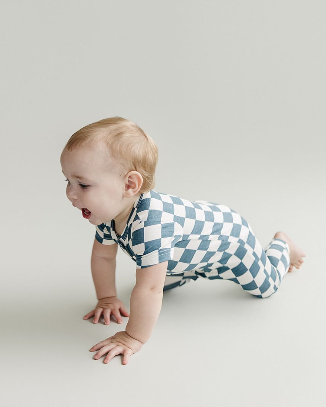 Bamboo Checkered Jumpsuit | Blue