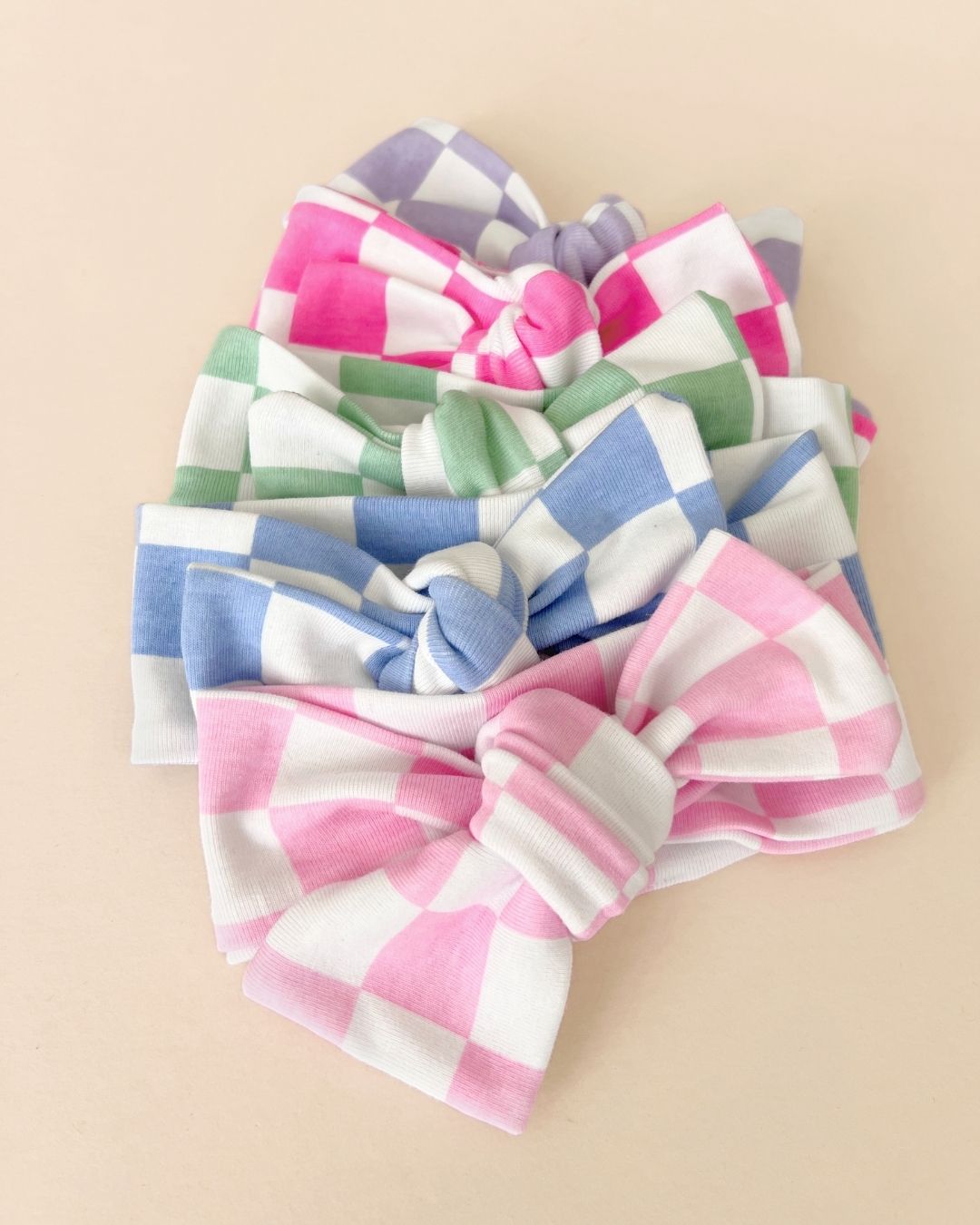 Checkered Headband | Pink