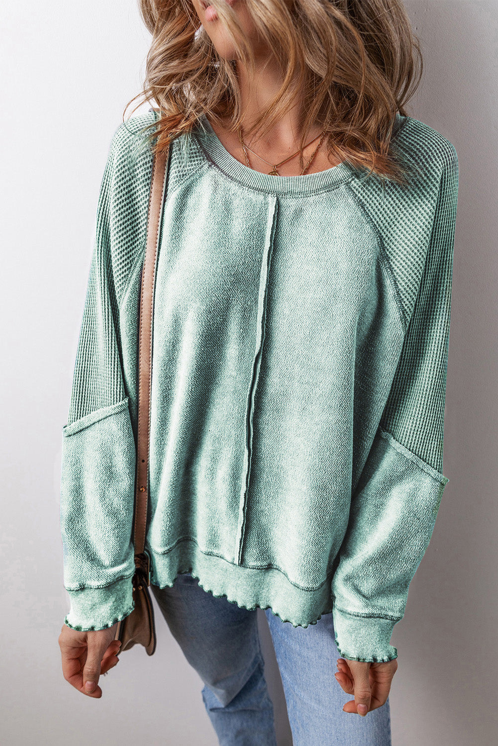 Round Neck Long Sleeve Sweatshirt