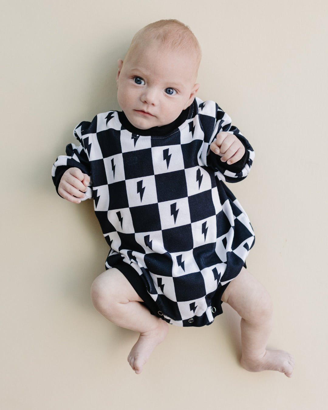 Bubble Romper | Charcoal Bolts