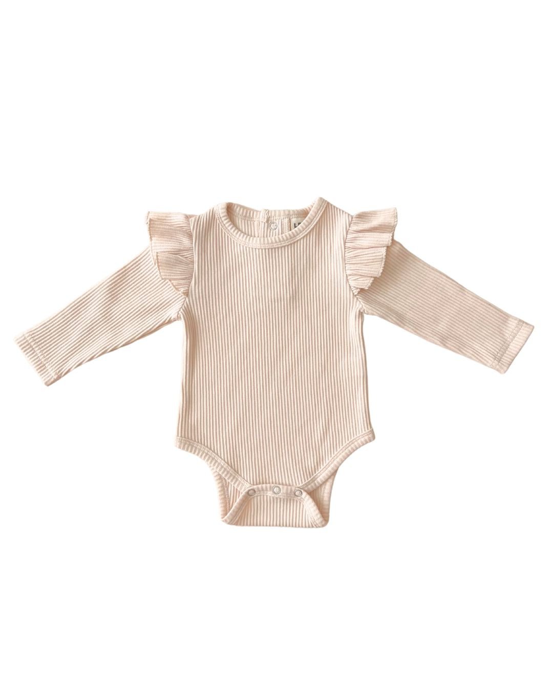 Flutter Sleeve Baby Bodysuit | Vanilla