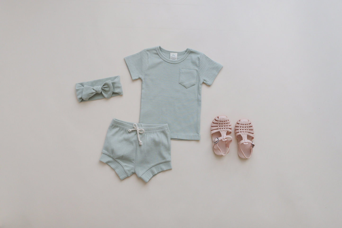 Organic Cotton Ribbed 2pc Outfit - more colors