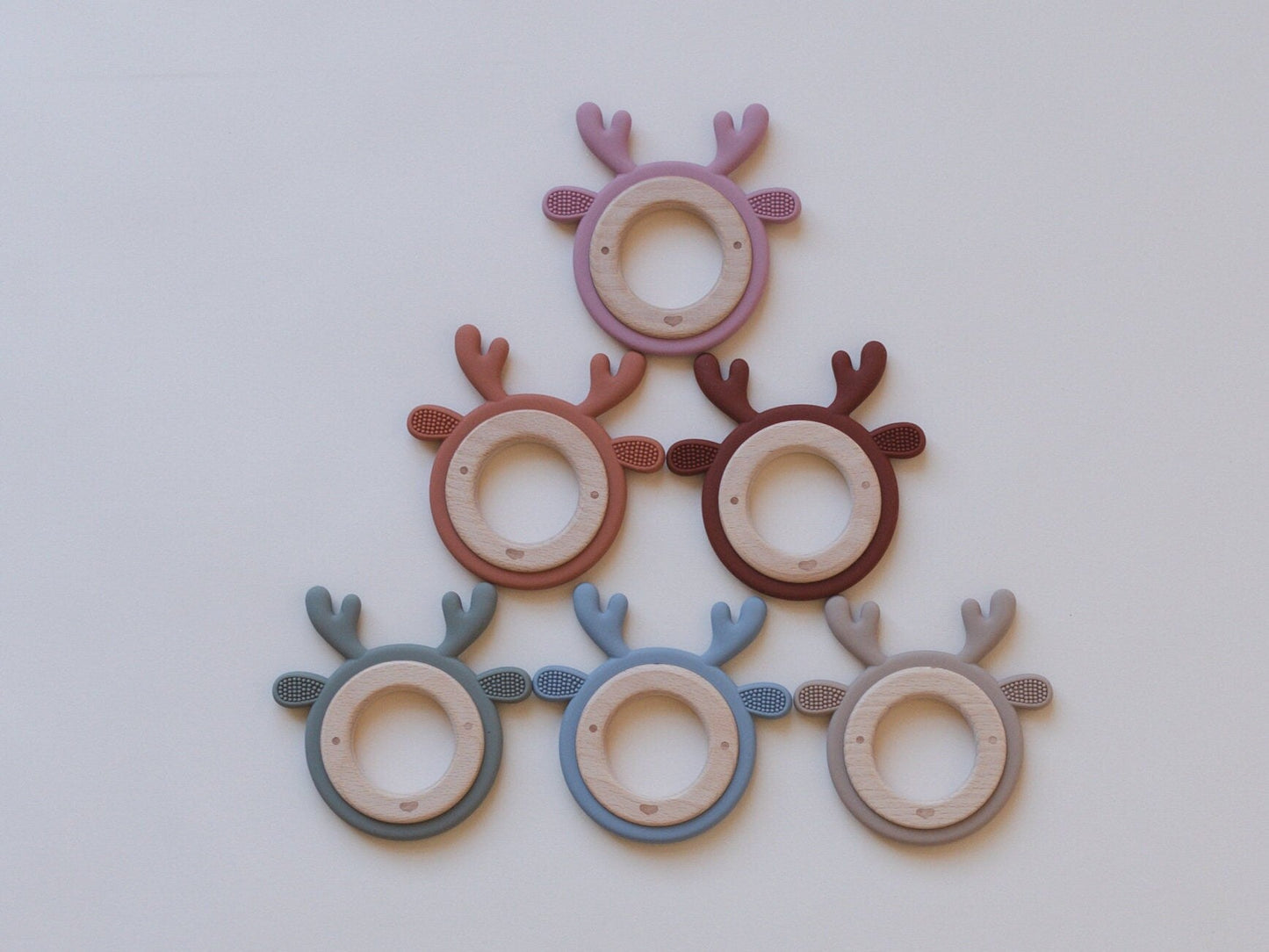 Silicone & Wooden Reindeer Teether