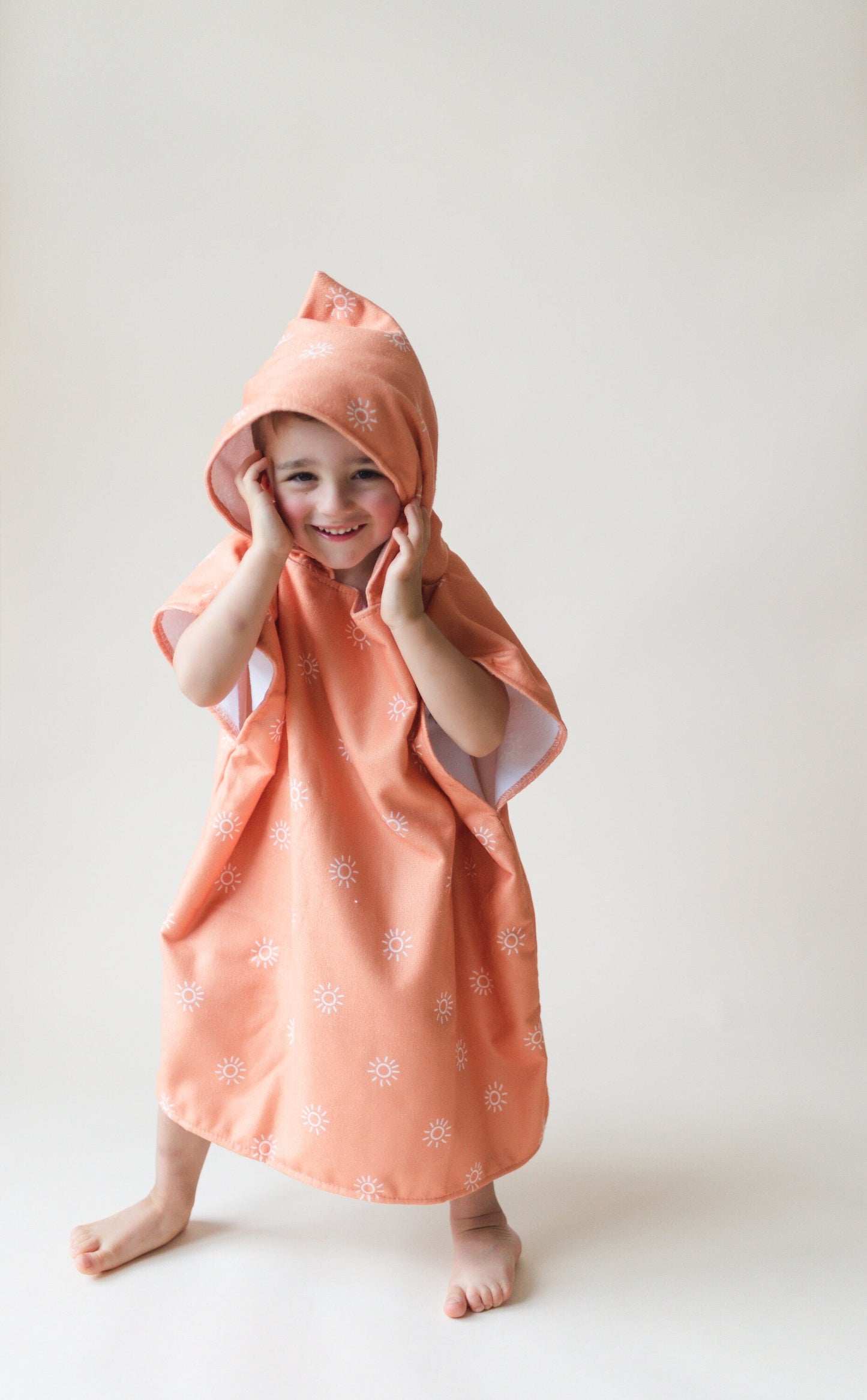 Orange Sun Beach Towel Poncho