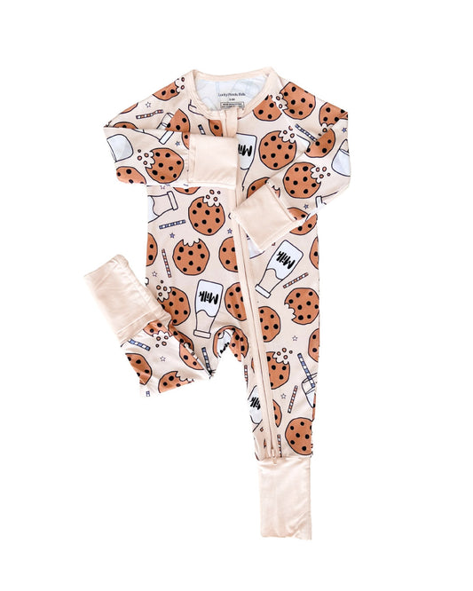 Bamboo Zip Romper | Milk & Cookies