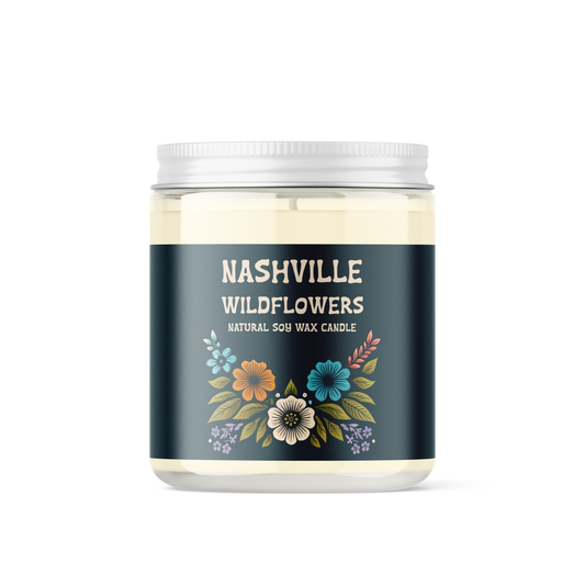 Candle | Nashville Wildflowers | Natural Soy Wax | Glass Jar