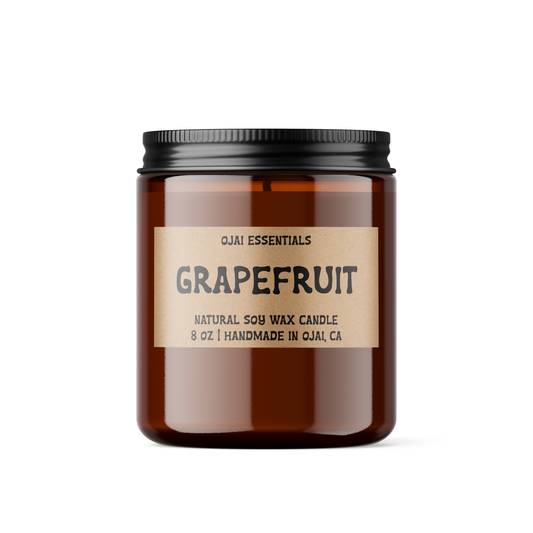 Apothecary Candle | Grapefruit | Natural Soy Wax | Glass Jar