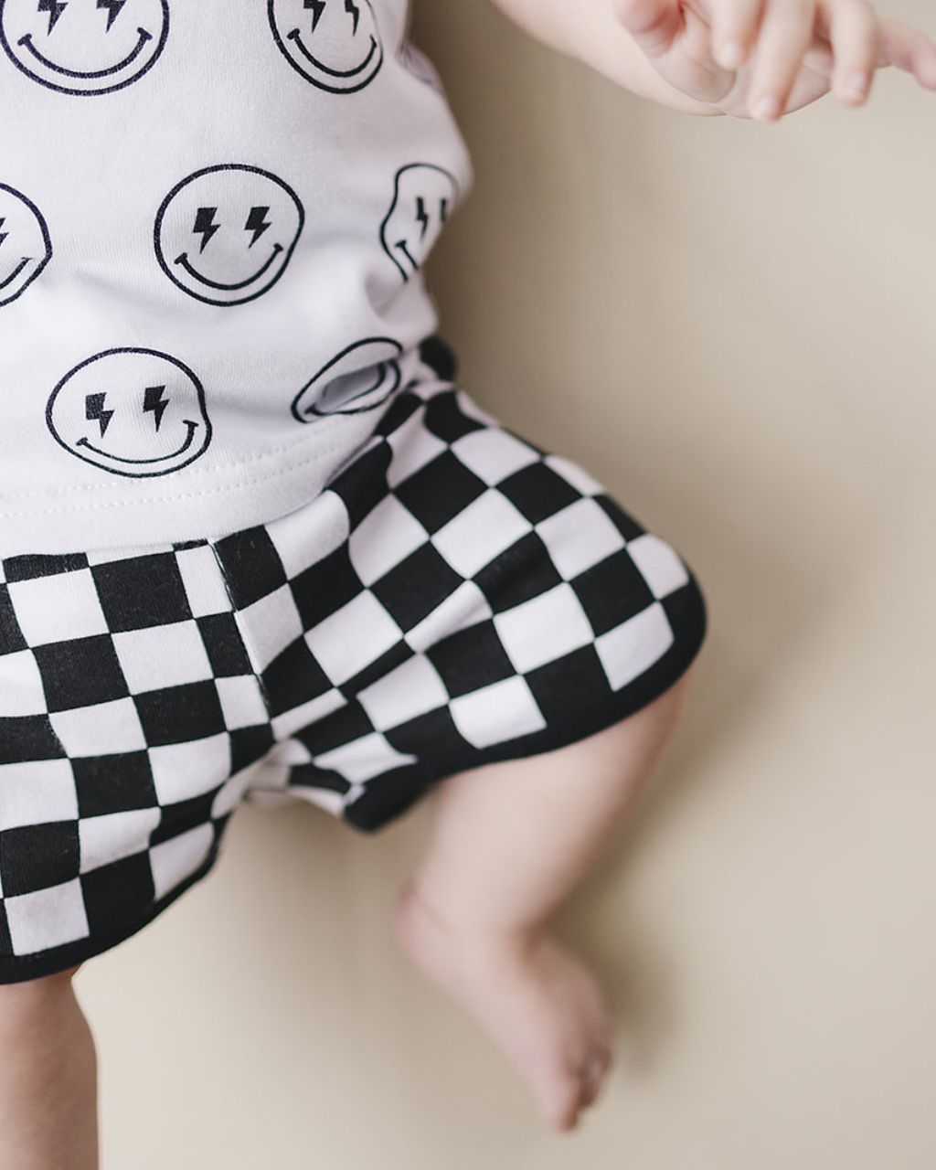 Tank & Shorts Set | Checkered Smiley