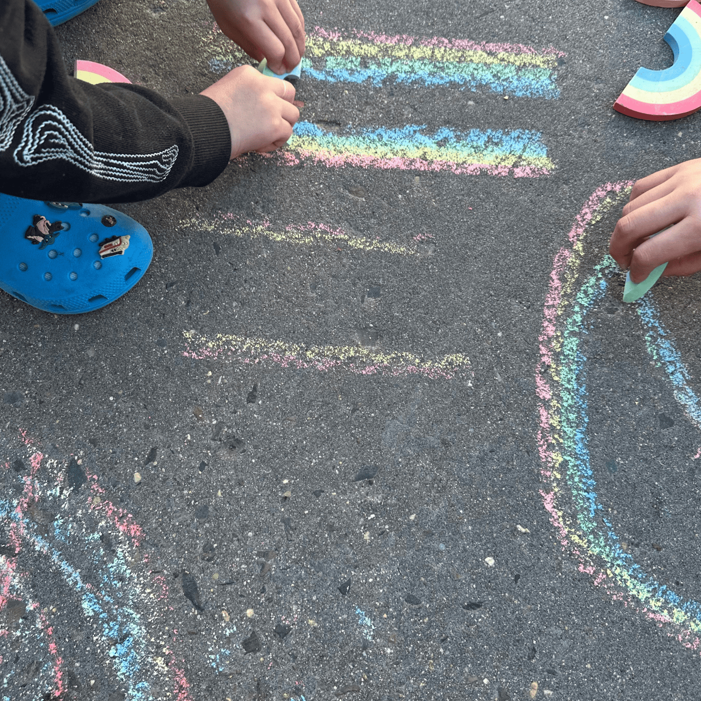 wee Double Rainbow Connection Sidewalk Chalk